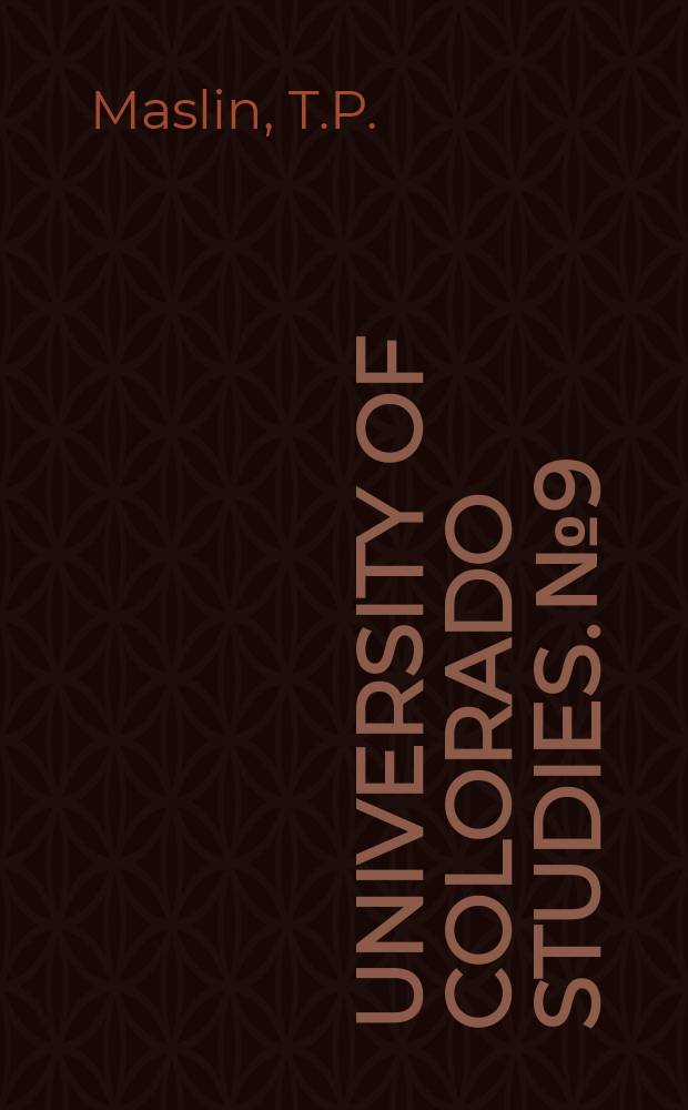 University of Colorado studies. №9 : Notes on a collection of Harpetozoa from the Yucatan Peninsula of Mexico