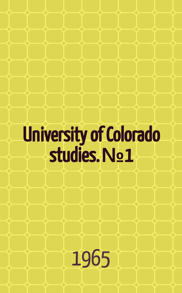 University of Colorado studies. №1 : Oreolagus and other lagomorpha (Mammalla) from the Miocene of Colorado, Wyoming, and Oregon