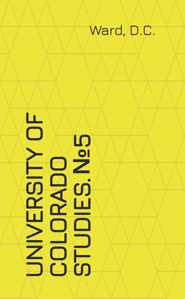 University of Colorado studies. №5 : Geologic reference sources