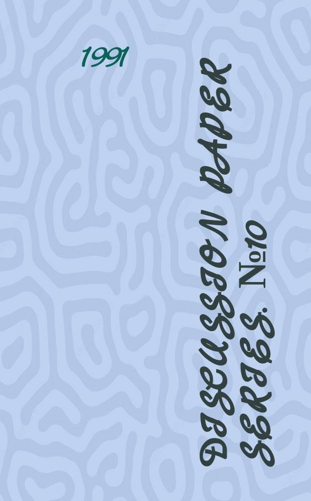 Discussion paper series. №10 : "The party is sacred to me"