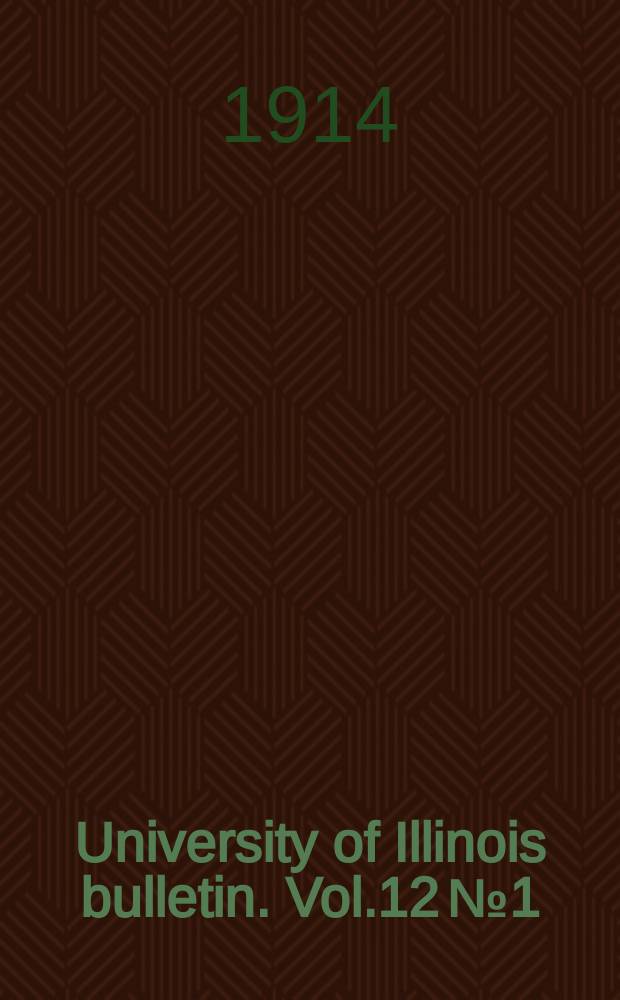 University of Illinois bulletin. Vol.12 №1 : Thermal properties of steam