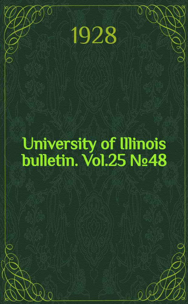 University of Illinois bulletin. Vol.25 №48 : The classification of coal