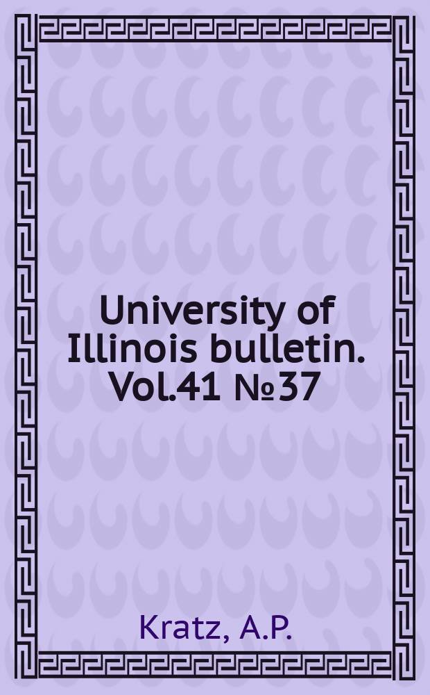 University of Illinois bulletin. Vol.41 №37 : Temperature drop in ducts for forced-air heating systems