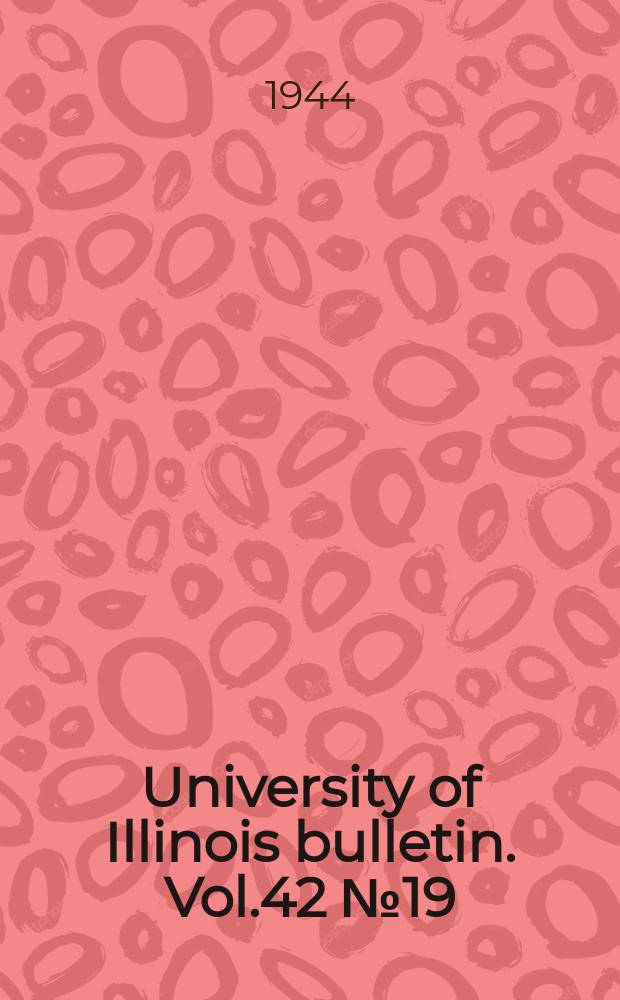 University of Illinois bulletin. Vol.42 №19 : Impact on railway bridges