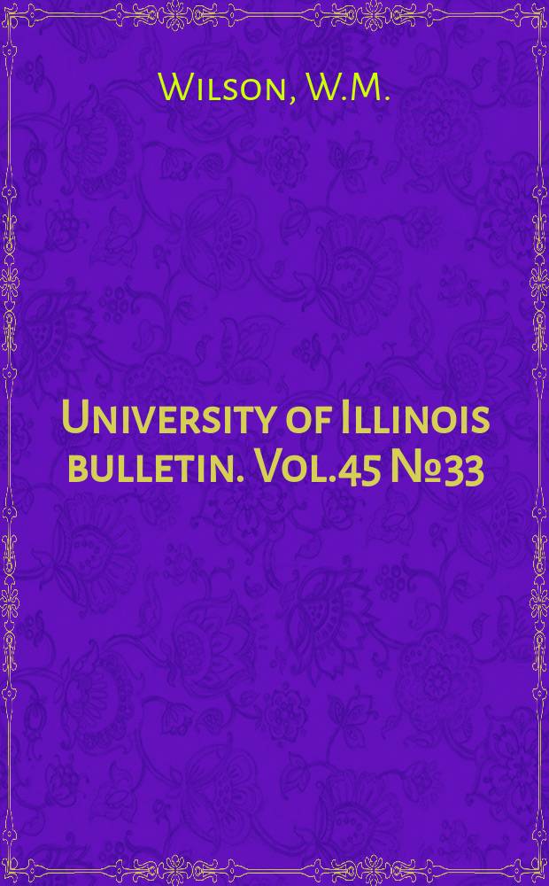 University of Illinois bulletin. Vol.45 №33 : Flexural fatigue strength of steel beams