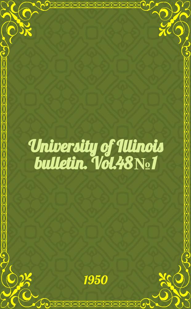 University of Illinois bulletin. Vol.48 №1 : Influence of polyphase motors on the voltage regulation of circuits supplying single-phase welder loads