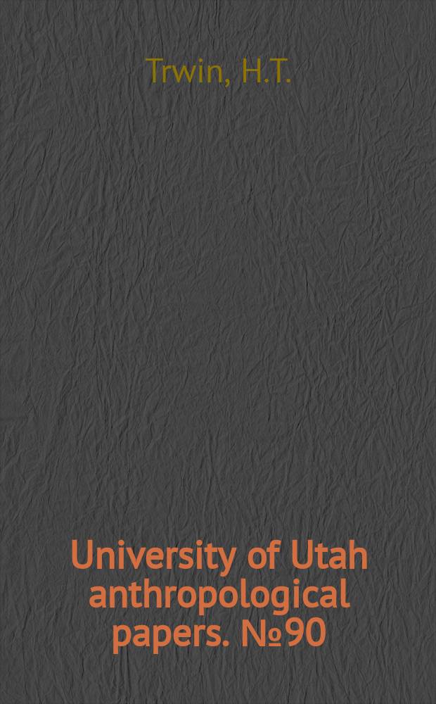University of Utah anthropological papers. №90 : University of Colorado investigations of Paleolithic and Epipaleolitic sites in the Sudan, Africa
