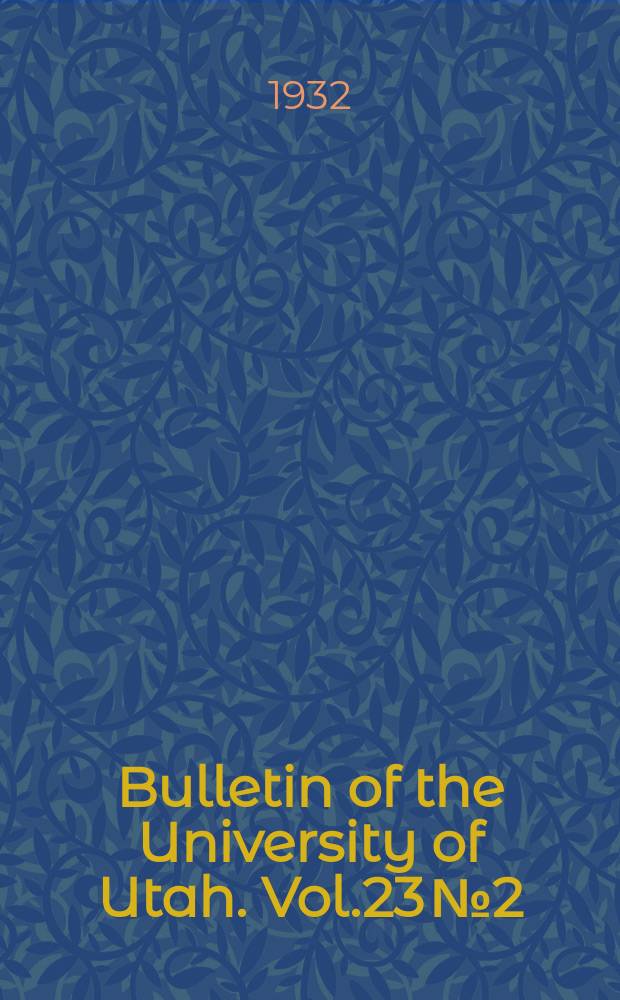 Bulletin of the University of Utah. Vol.23 №2 : North American spiders of the genera Gybaeus and Cybaeina