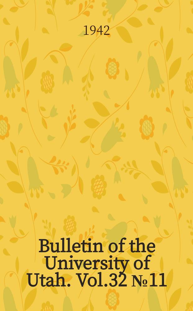 Bulletin of the University of Utah. Vol.32 №11 : New records of Mollusca