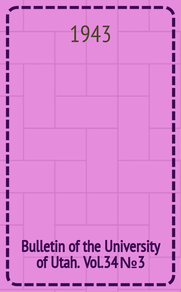 Bulletin of the University of Utah. Vol.34 №3 : New Texas terrestrial Isopods with notes on other species