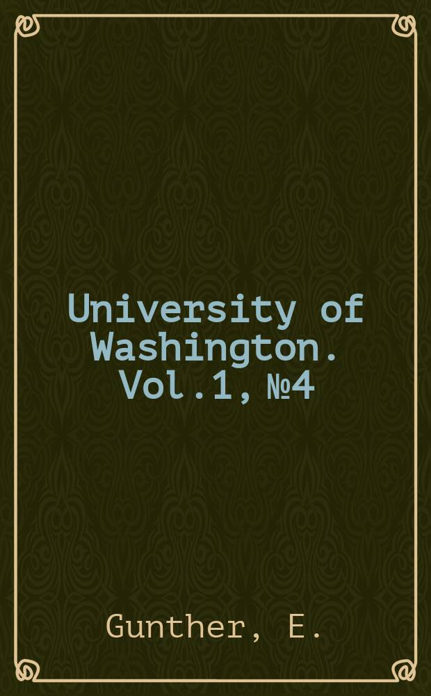 University of Washington. Vol.1, №4 : Klallam folk tales