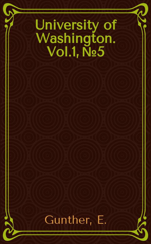 University of Washington. Vol.1, №5 : Klallam ethnography