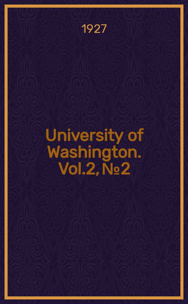 University of Washington. Vol.2, №2 : The ghost dance of 1870 among the Klamath...