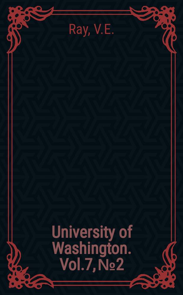 University of Washington. Vol.7, №2 : Lower Chinook ethnographic notes