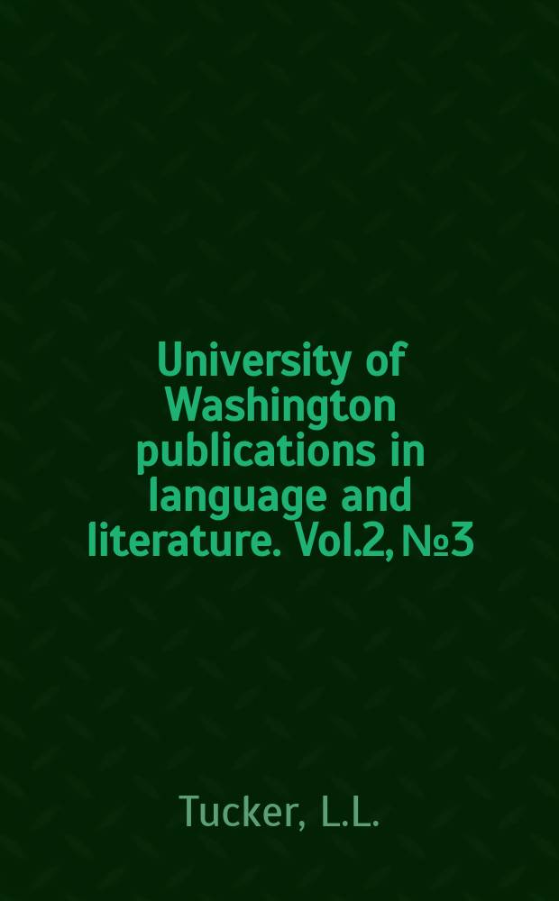 University of Washington publications in language and literature. Vol.2, №3 : A bibliography of fifteenth century literature