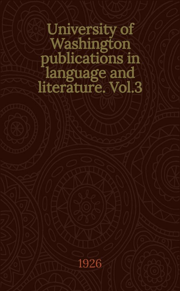 University of Washington publications in language and literature. Vol.3 : A critical edition of Ford's Perkin Warbeck