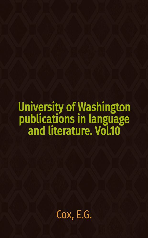 University of Washington publications in language and literature. Vol.10 : A reference guide to the literature of travel
