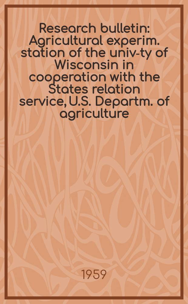 Research bulletin : Agricultural experim. station of the univ-ty of Wisconsin in cooperation with the States relation service, U.S. Departm. of agriculture : Serviceability of boys' shirts and jeans
