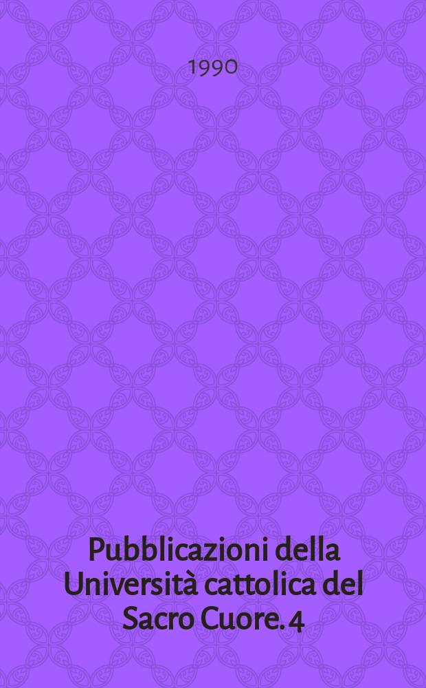 Pubblicazioni della Universit&agrave; cattolica del Sacro Cuore. 4 : Aspetti della "paideia" di Quintiliano
