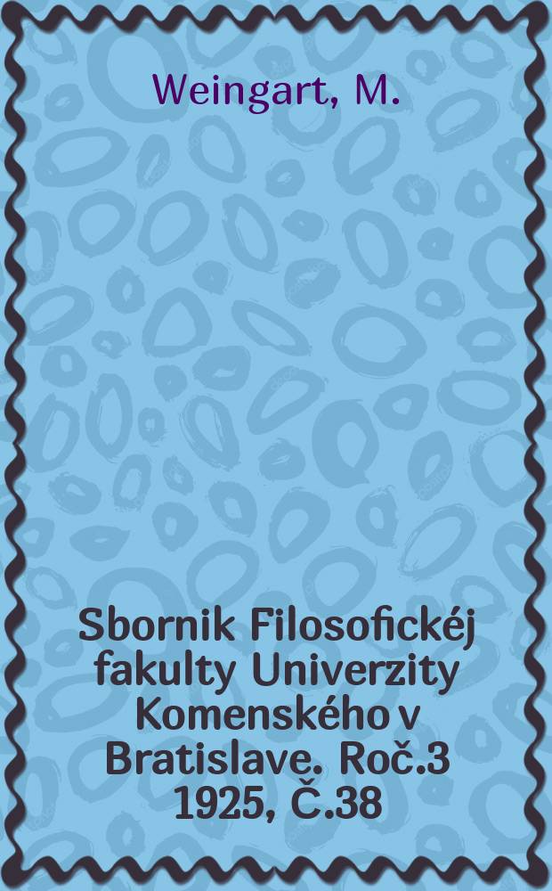 Sbornik Filosofickéj fakulty Univerzity Komenského v Bratislave. Roč.3 1925, Č.38(12) : Dobrovského instituiones