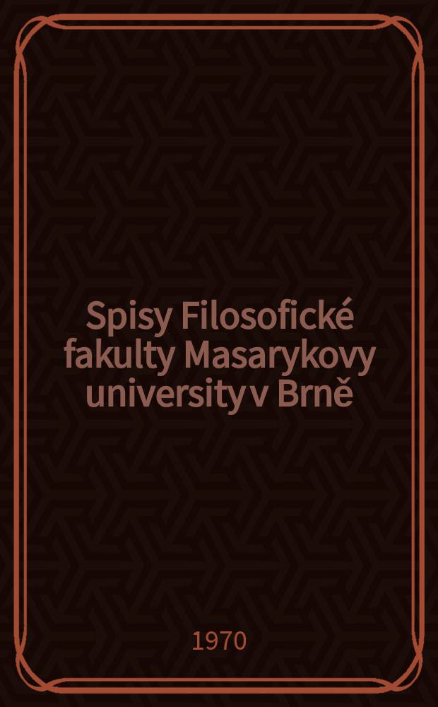 Spisy Filosofické fakulty Masarykovy university v Brně : Mähren in der Spätbronzezeit und an der Schwelle der Eisenzeit