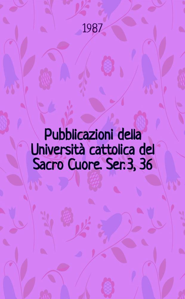 Pubblicazioni della Università cattolica del Sacro Cuore. Ser. 3, 36 : Il "De libero arbitrio"