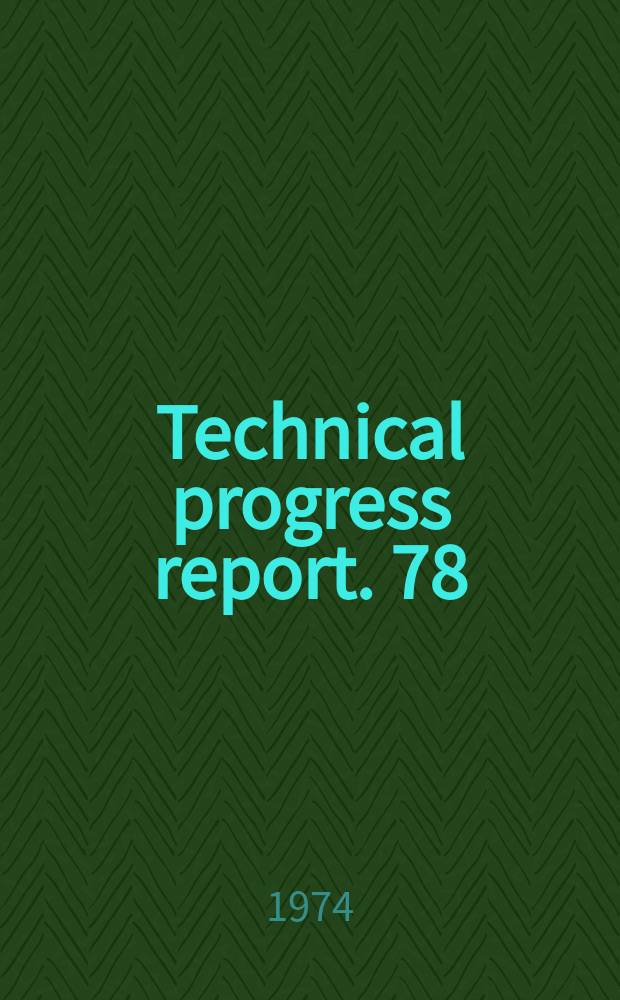 Technical progress report. 78 : Blast noise standards