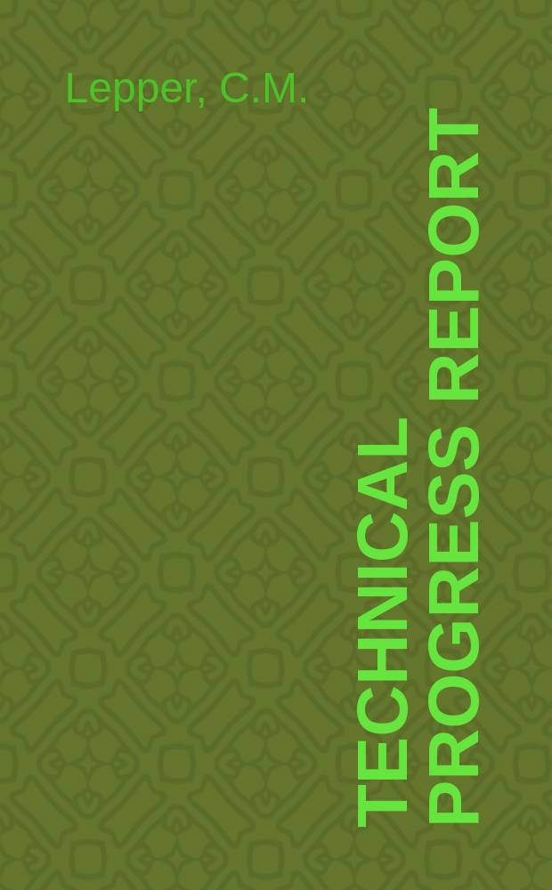 Technical progress report : High- resolution seismic