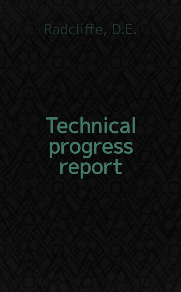Technical progress report : Continuous recorder to monitor