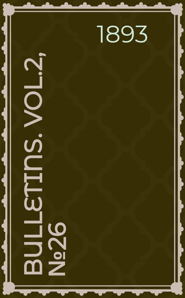 Bulletins. Vol.2, №26 : Fundamental standards of length and mass