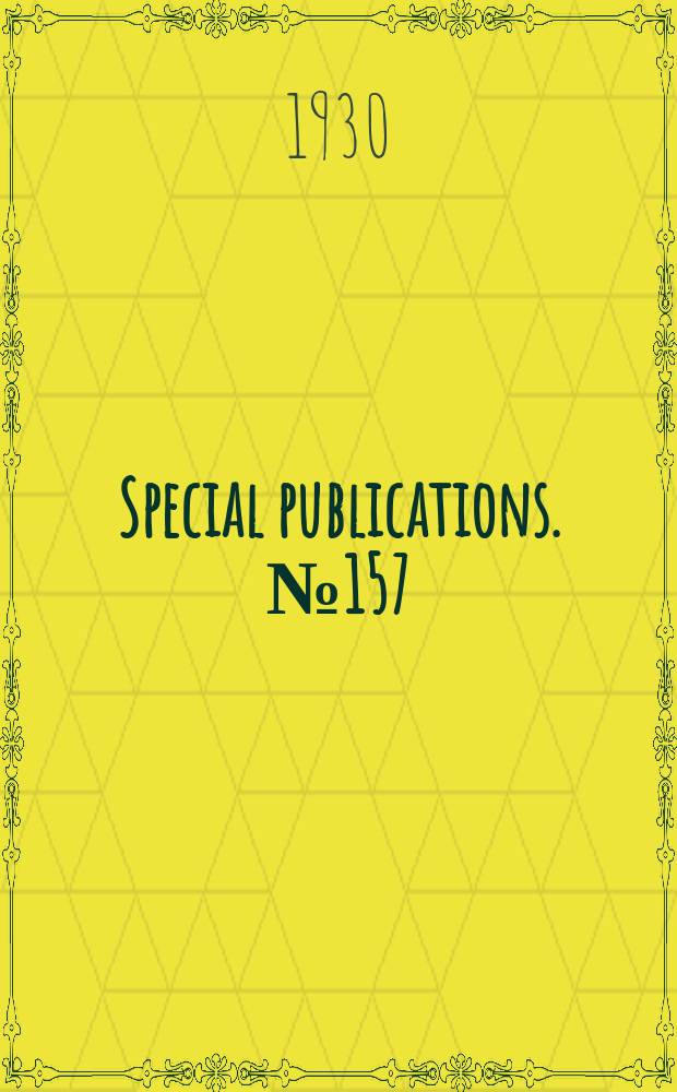 Special publications. №157 : Distribution coefficients of magnets