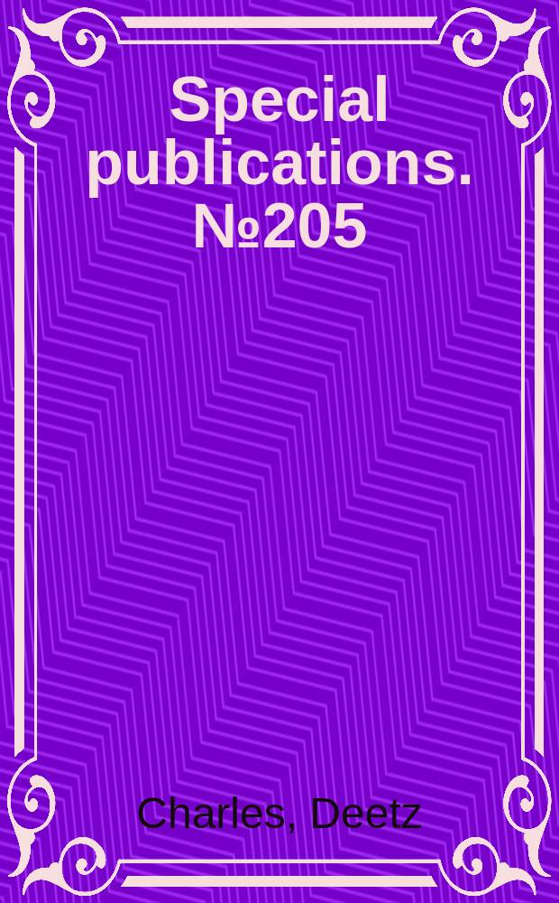 Special publications. №205 : Cartography