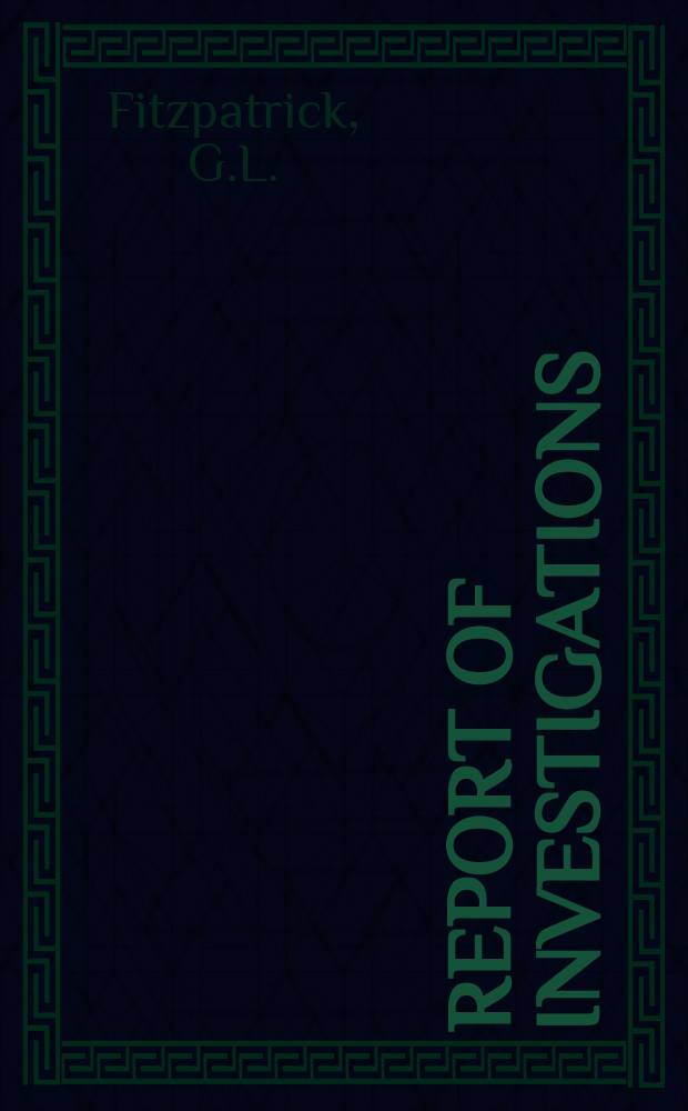 Report of investigations : An experiment in seismic ...