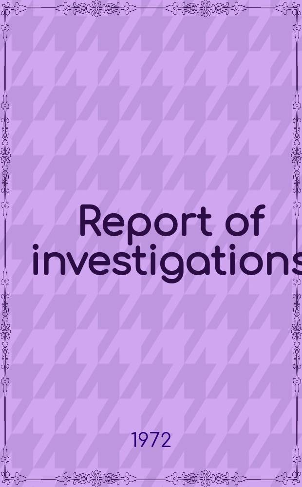 Report of investigations : An experimental study of particle size and size distribution ...