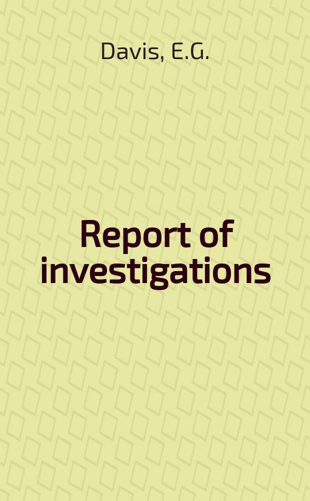 Report of investigations : Continuous gaseous direct reduction ...