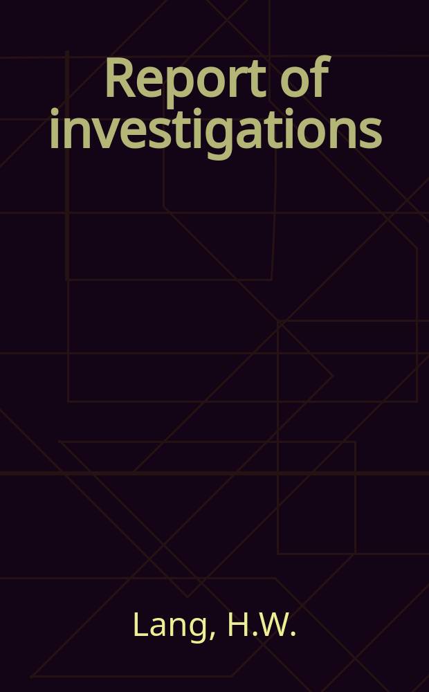 Report of investigations : A three-minute gas chromatographic analysis ...