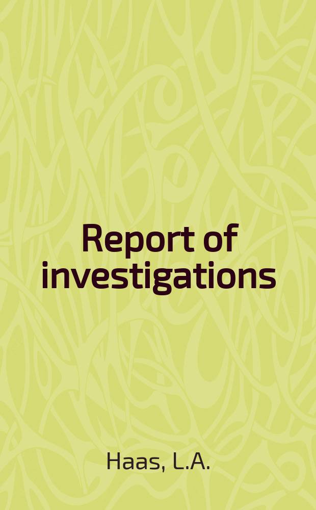 Report of investigations : Optimizing decomposition of carbonyl ...