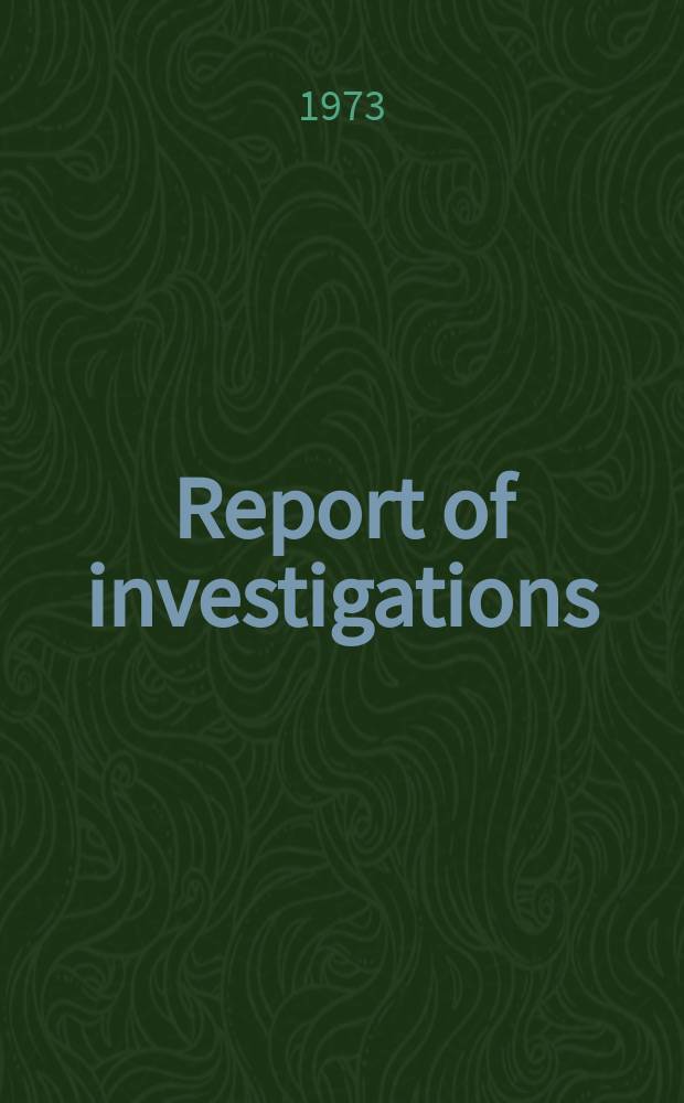 Report of investigations : Properties of natural-zeolites