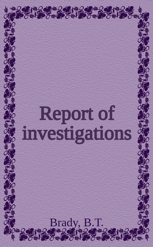 Report of investigations : Strengthening of fractured rock pillars by the use ...