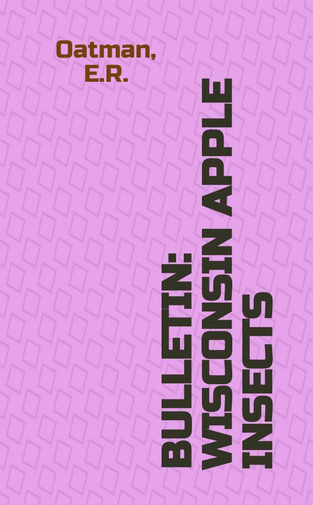 Bulletin : Wisconsin apple insects