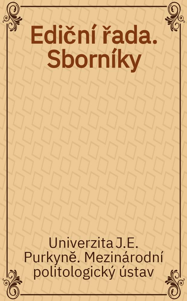 Ediční řada. Sborníky