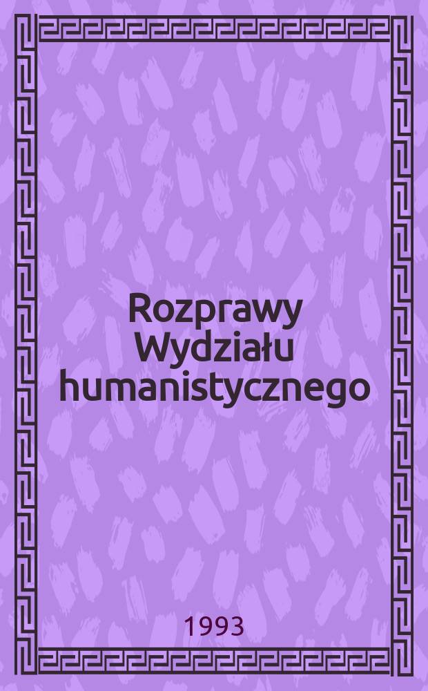 Rozprawy Wydziału humanistycznego : Rozprawy habilitacyjne. 71 : Komunistyczna Partia Polski...