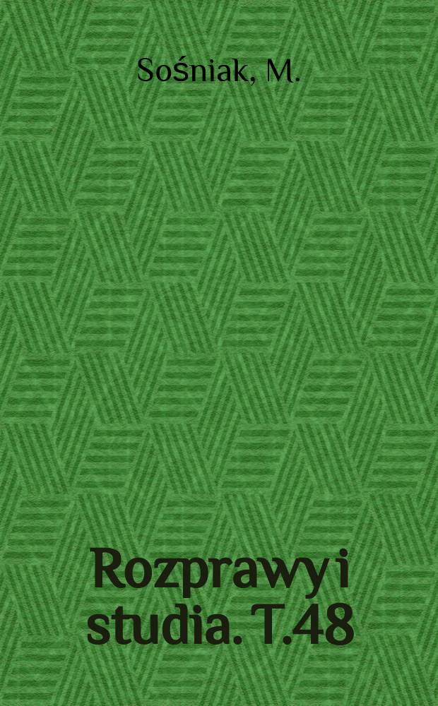 Rozprawy i studia. T.48 : Konflikty w czasie norm cywilnoprawnych