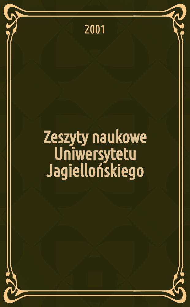 Zeszyty naukowe Uniwersytetu Jagiellońskiego : Problemy współczesnego zarządzania
