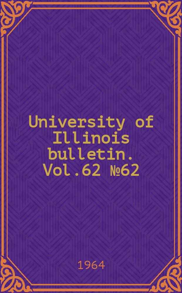 University of Illinois bulletin. Vol.62 №62 : A critical review of research on fatigue of plan concrete