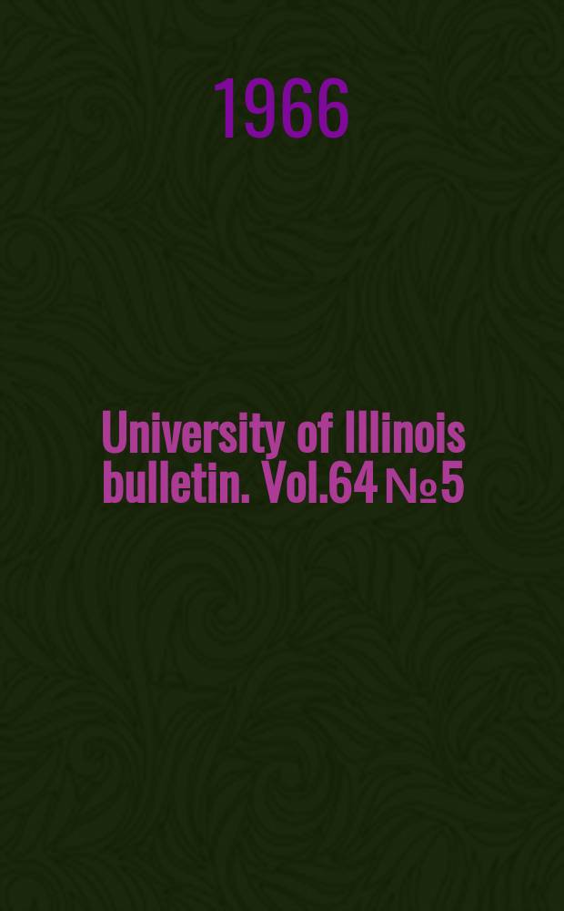 University of Illinois bulletin. Vol.64 №5 : Traffic linkage patterns between a metropolitan area and the communities within its region of influence