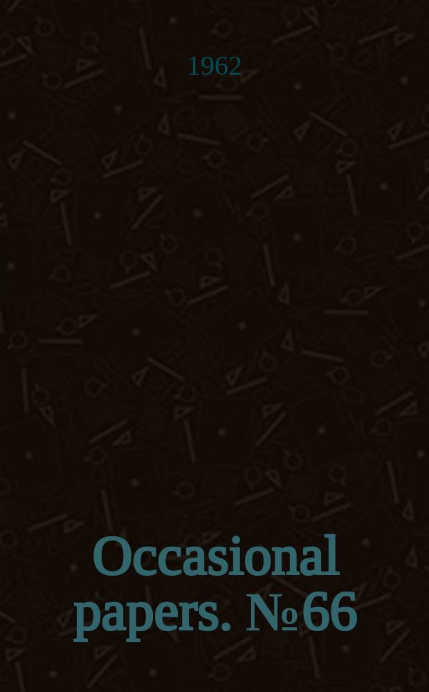 Occasional papers. №66 : Notes used on music and phonorecord catalog cards