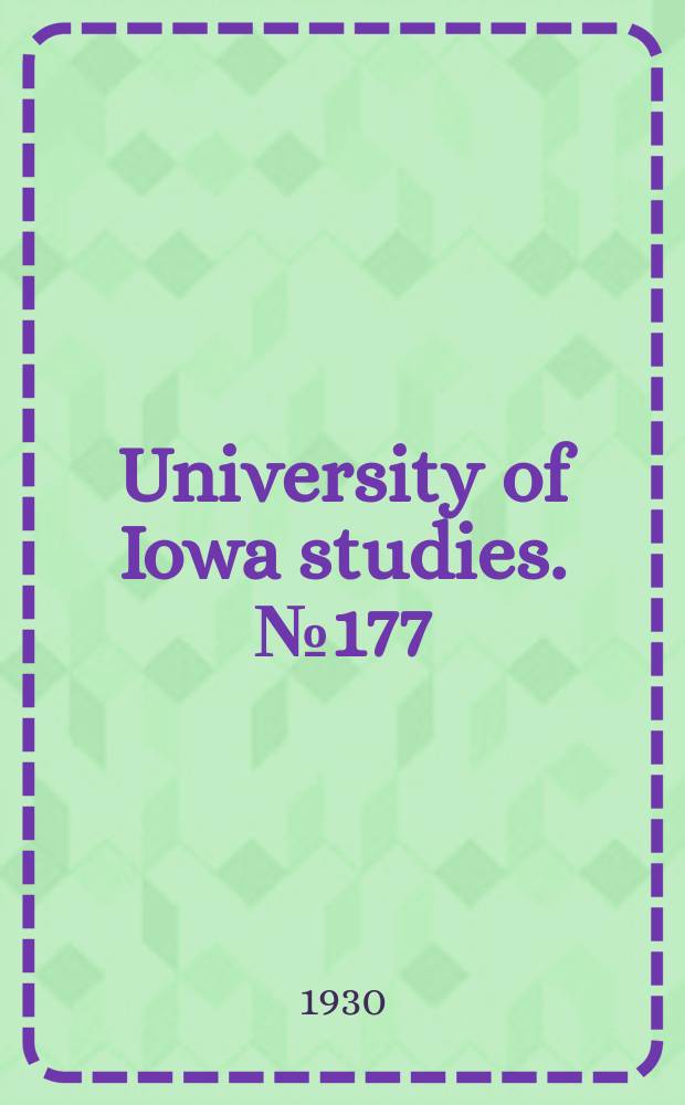 University of Iowa studies. №177 : A Personnel study of 10, 000 Iowa high school seniors