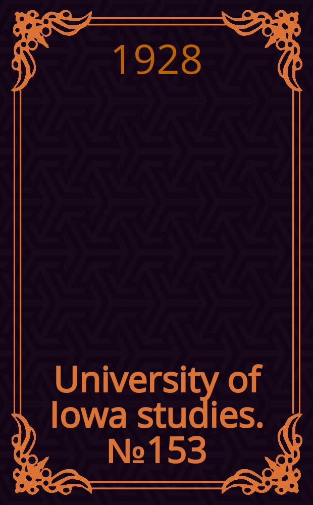 University of Iowa studies. №153 : Elementary psychology