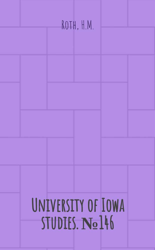 University of Iowa studies. №146 : Vowel tonality